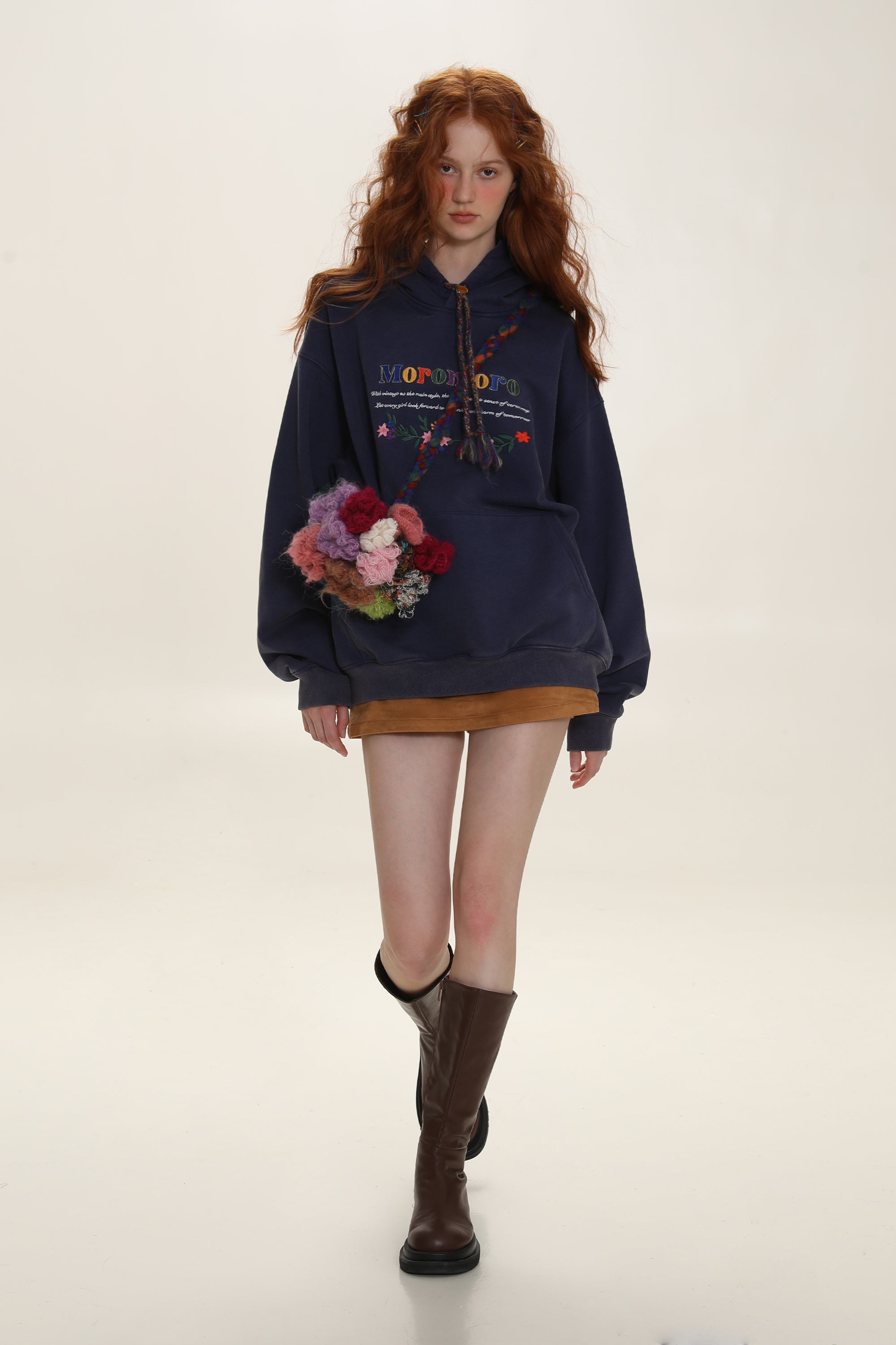 Floral Embroidered Hoodie