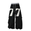 Contrast Patch Embroidered Double Waist Sweatpants