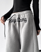 Sherpa Fleece Drawstring Sweatpants
