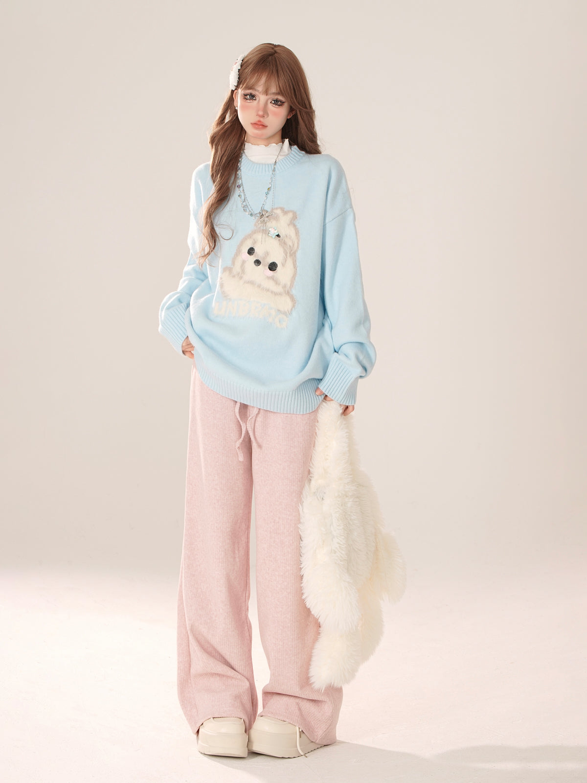 Dainty Rabbit Round Neck Sweater