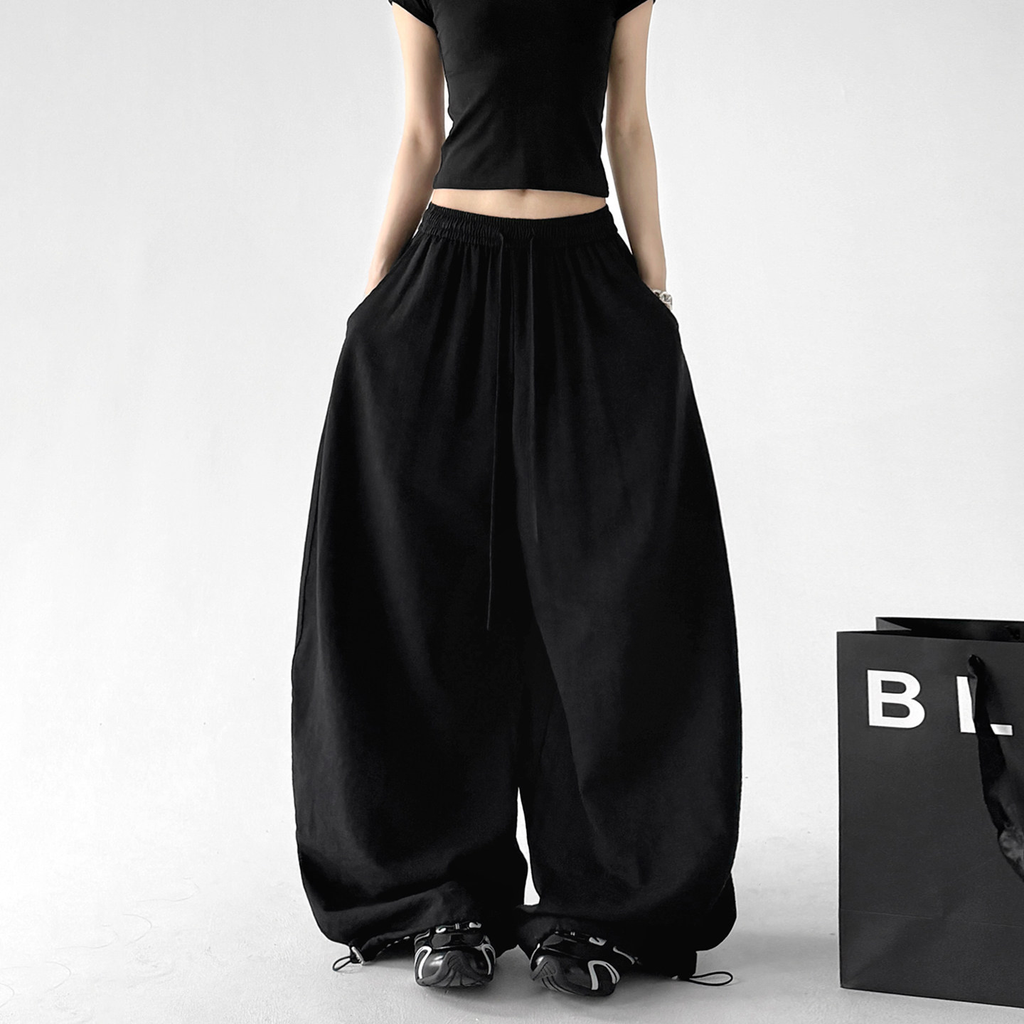 Linen-Blend Wide Leg Pants - CT66119