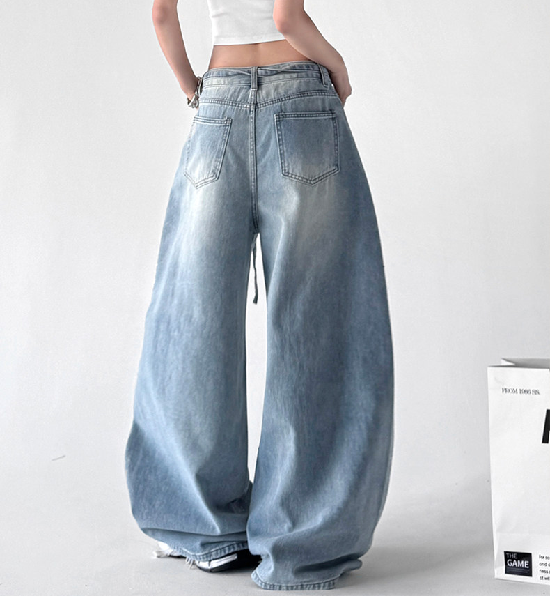 Star Rhinestone Wide-Leg Denim – CT65088