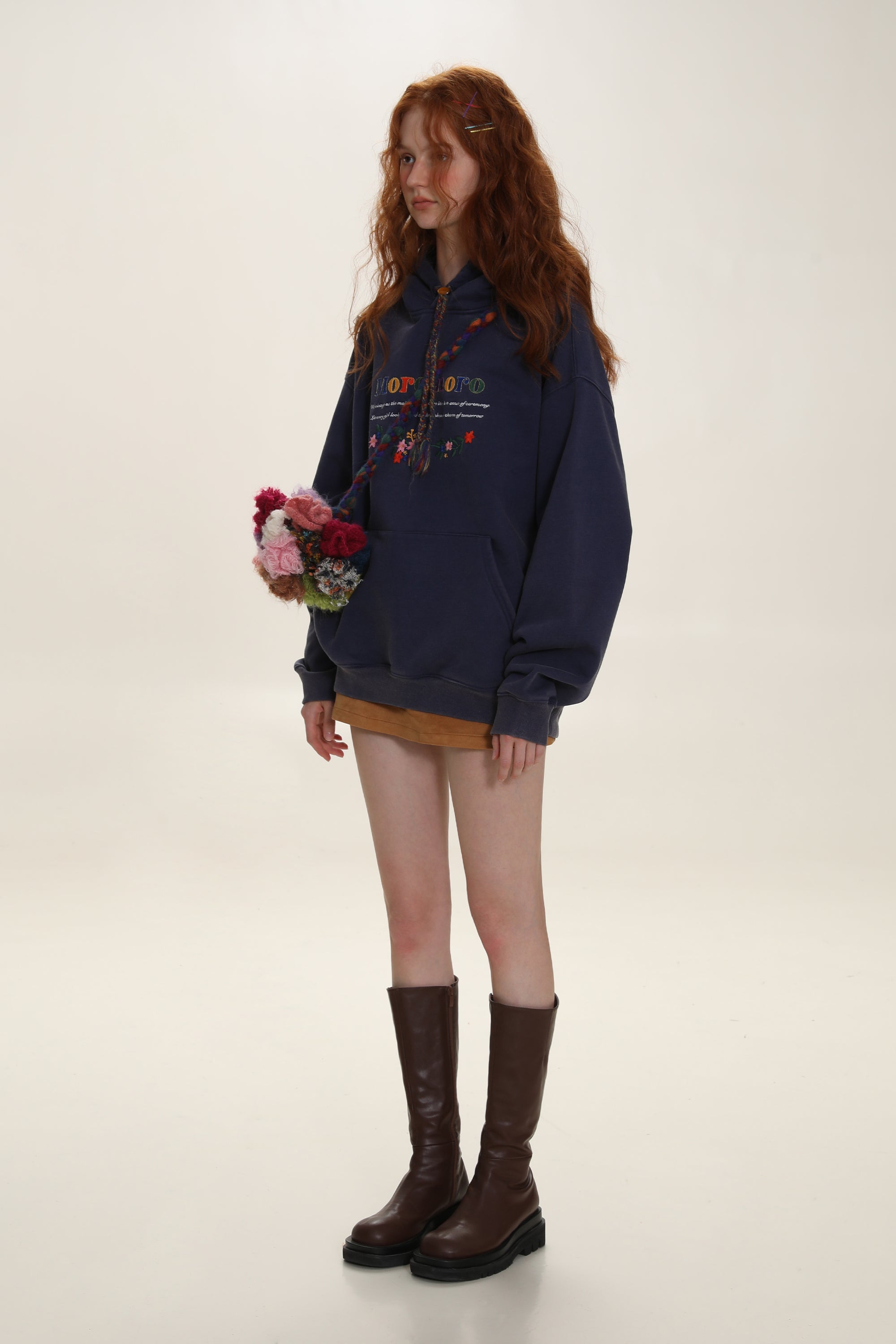 Floral Embroidered Hoodie