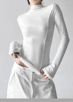 Mock Neck Slim Fit Long Sleeve Top - CT5161