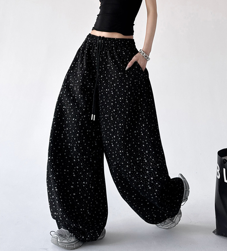 Starry Print Wide-Leg Sweatpants – CT6655