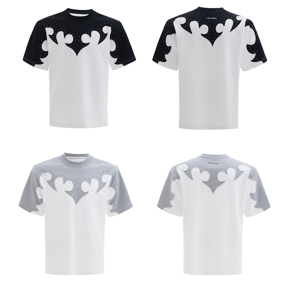 3D Appliqué Rhinestone Tee - COPPING THREADS - ArguE CulturE