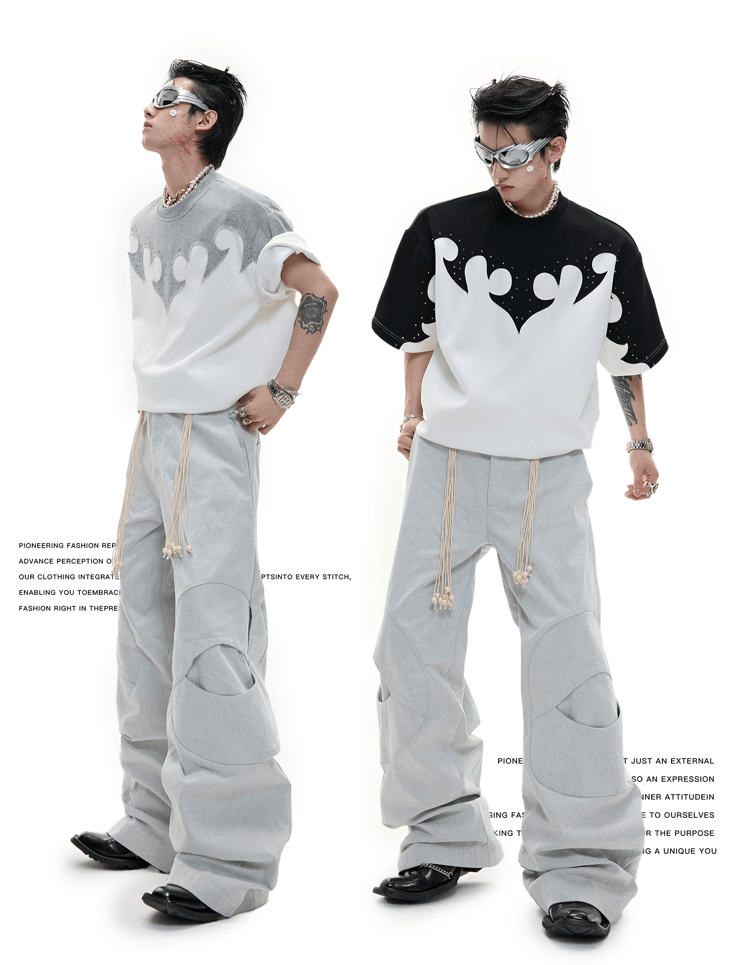 3D Appliqué Rhinestone Tee - COPPING THREADS - ArguE CulturE