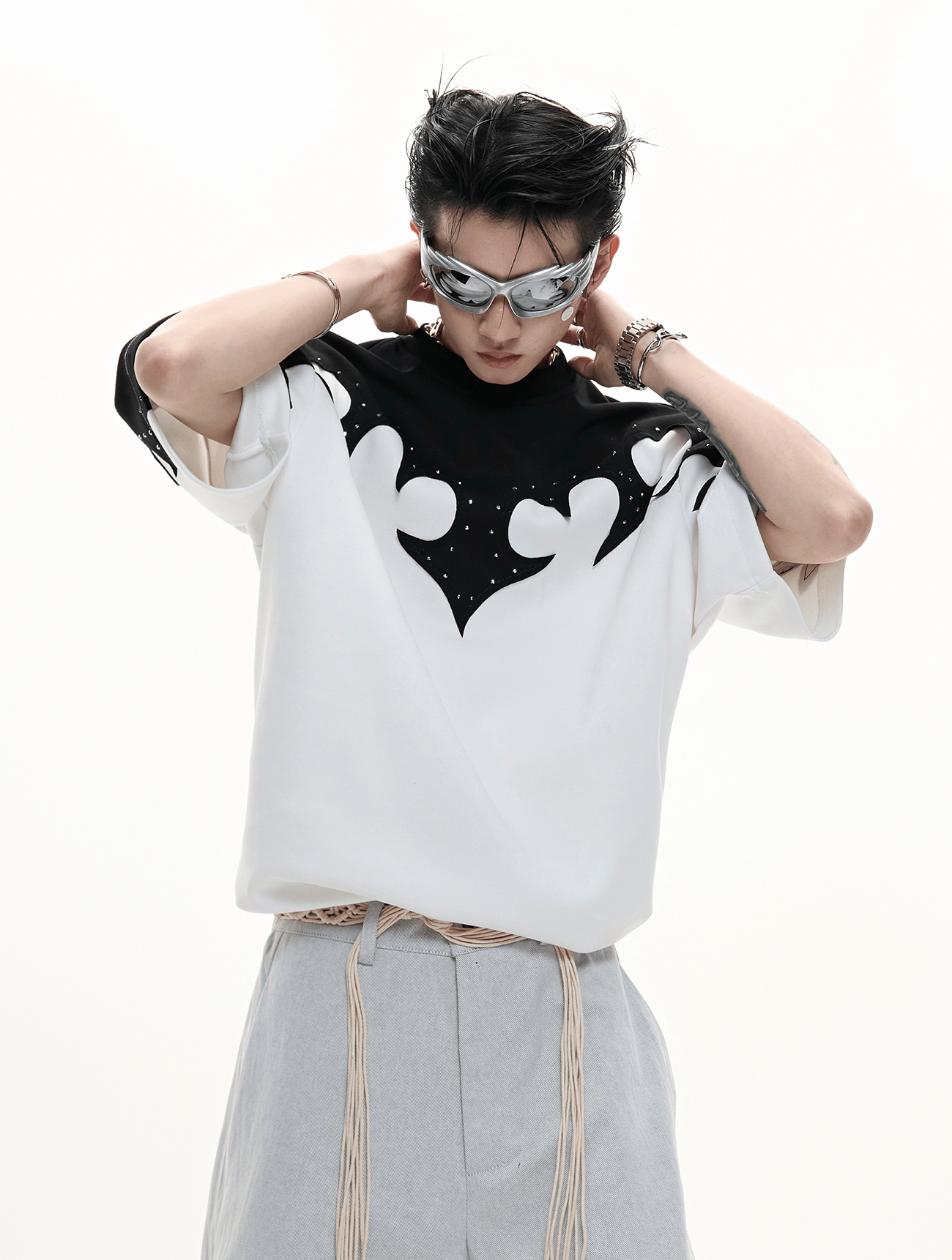 3D Appliqué Rhinestone Tee - COPPING THREADS - ArguE CulturE