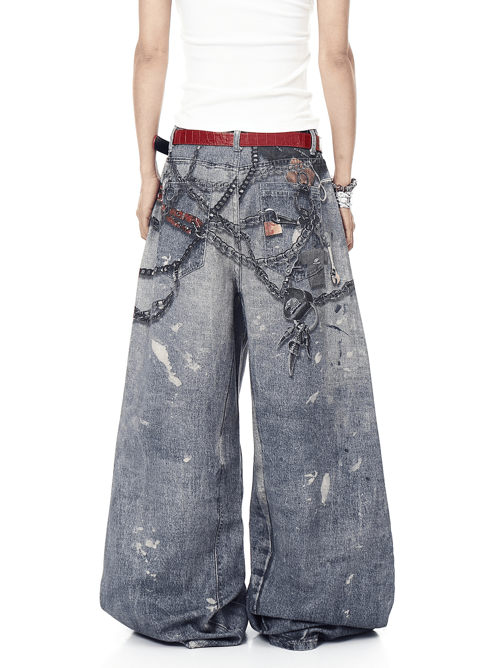 3D Chain Print Wide - Leg Denim - COPPING THREADS - CT Select
