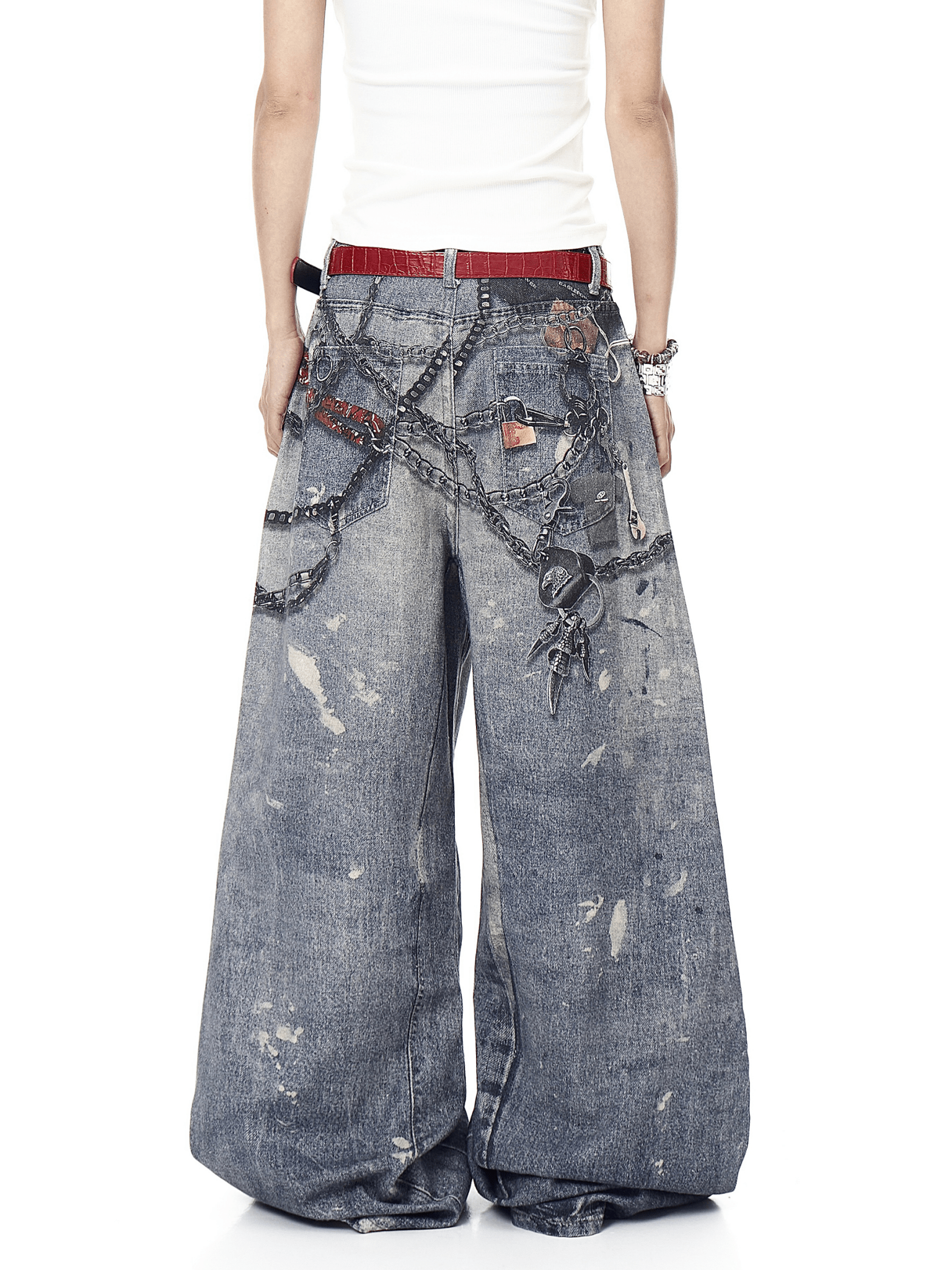 3D Chain Print Wide - Leg Denim - COPPING THREADS - CT Select