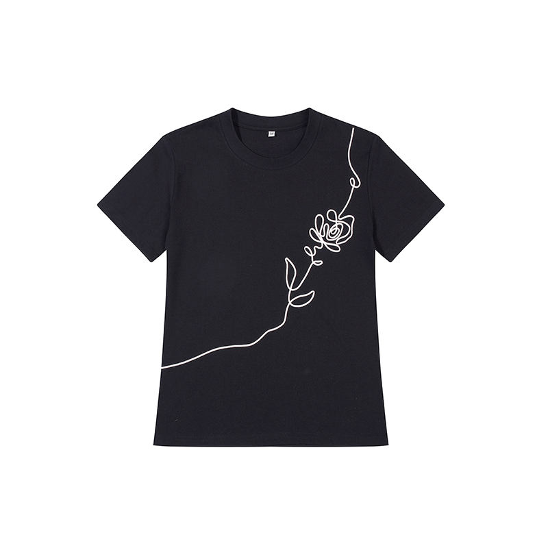 3D Floral Embroidery Tee - COPPING THREADS - RAPPEYE