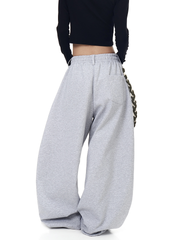 Rope‑Belt Baggy Scythe Sweatpants