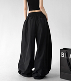 Wide Leg Parachute Cargo Pants - CT66130