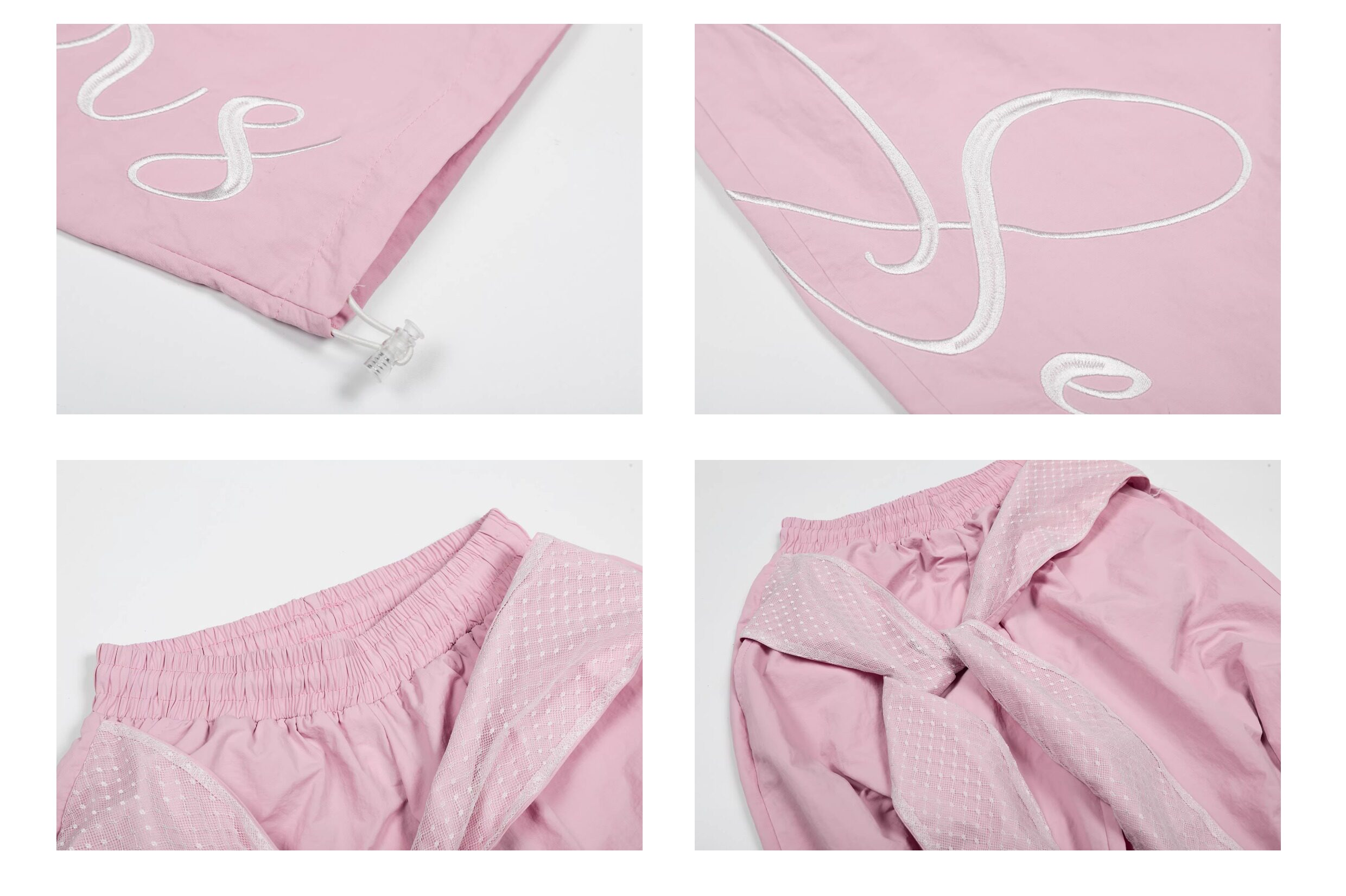 Lace Tie Layered Parachute Pants