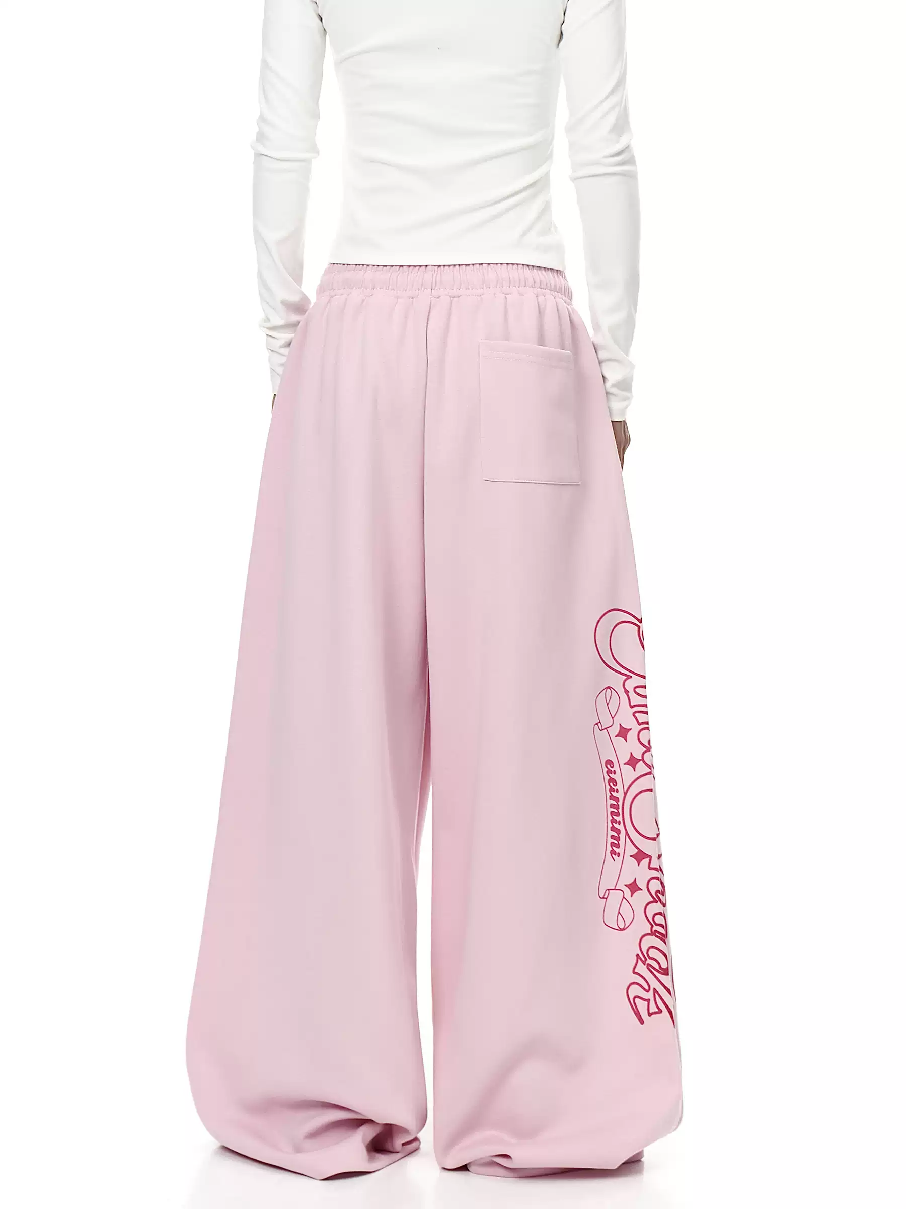 Letter Graphics Wide‑leg Sweatpants