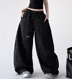 Starry Print Wide-Leg Sweatpants – CT6655