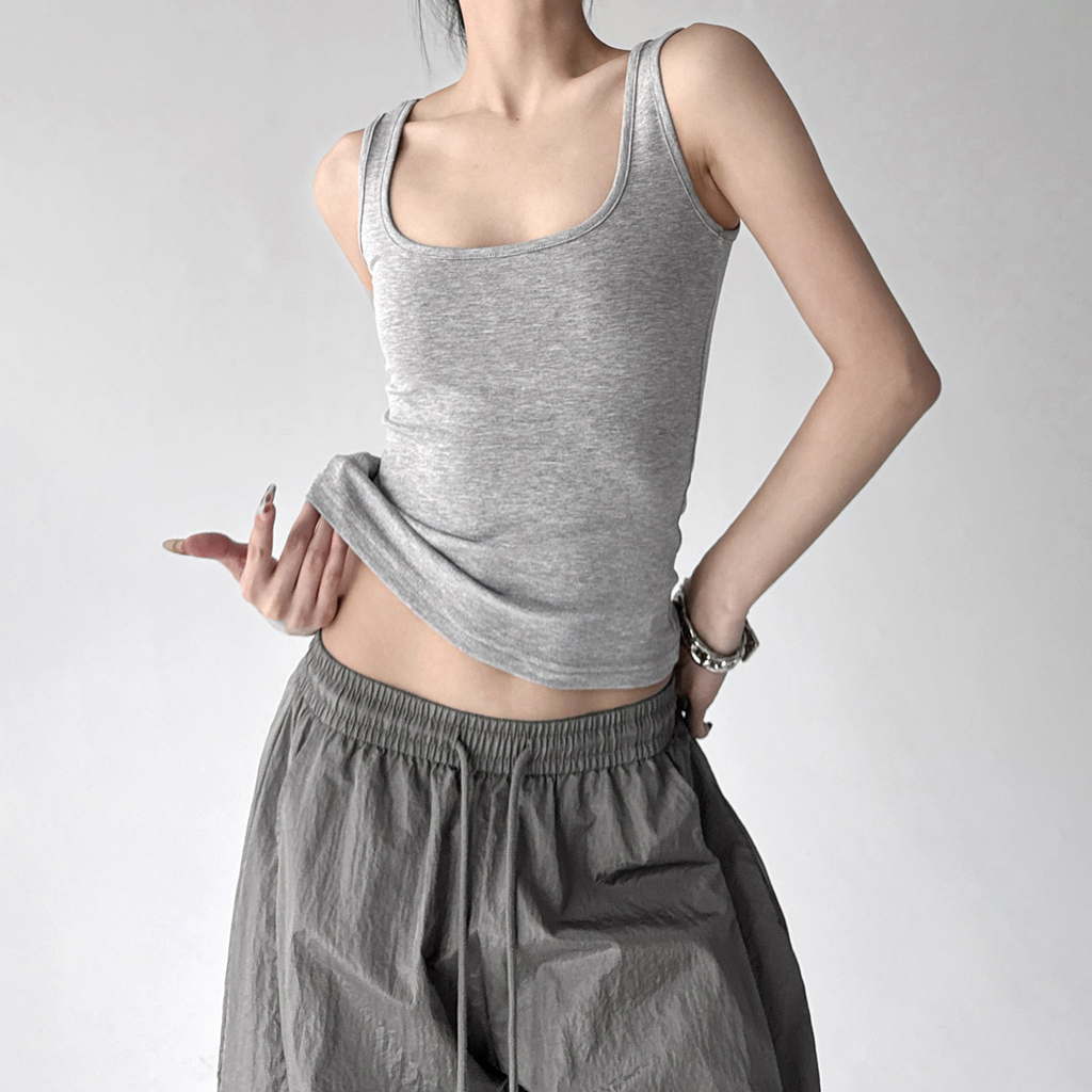 Square Neck Slim Fit Tank Top - CT6643