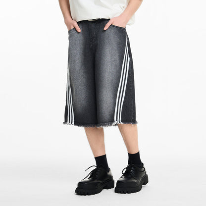 Retro Striped Cargo Jorts