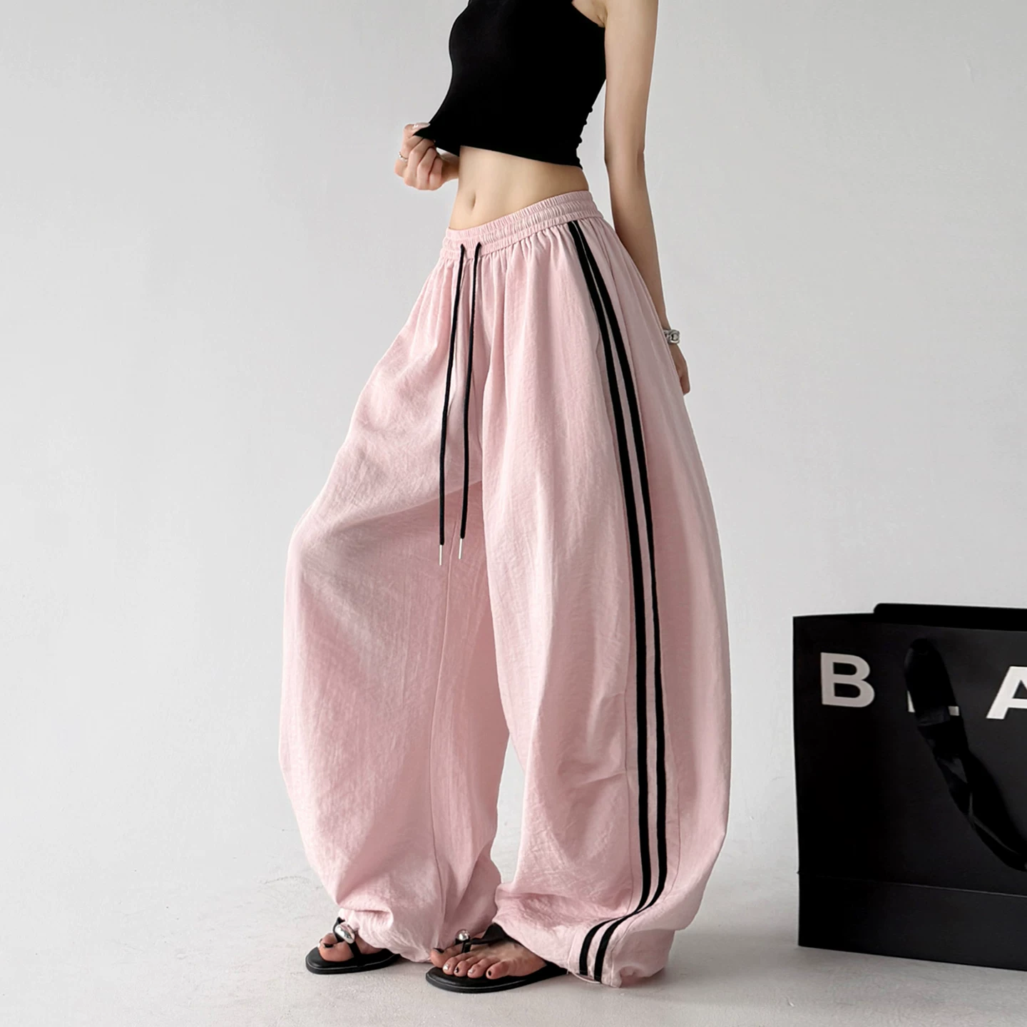 Side Stripe Wide Leg Pants - CT66171