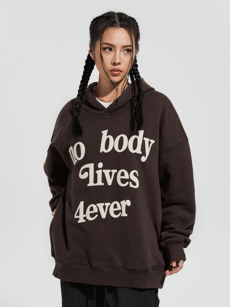 4ever Letter Puff Print Hoodie - COPPING THREADS - CT Select
