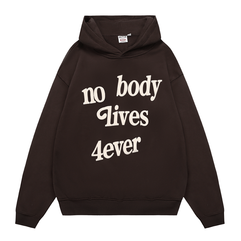 4ever Letter Puff Print Hoodie - COPPING THREADS - CT Select