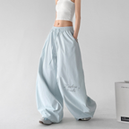 Wide Leg Parachute Cargo Pants - CT66130