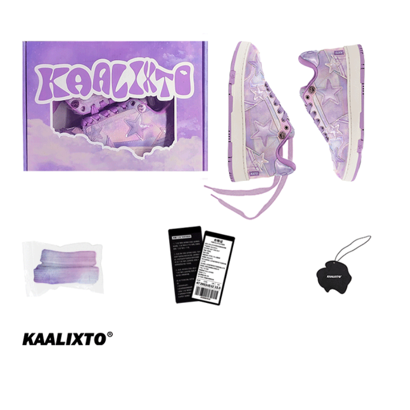 KAALIXTO Starry Purple Star Sneakers