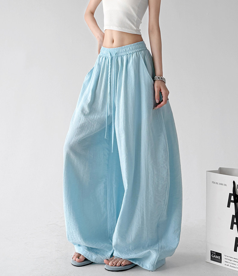 Linen-Blend Wide Leg Pants - CT66119