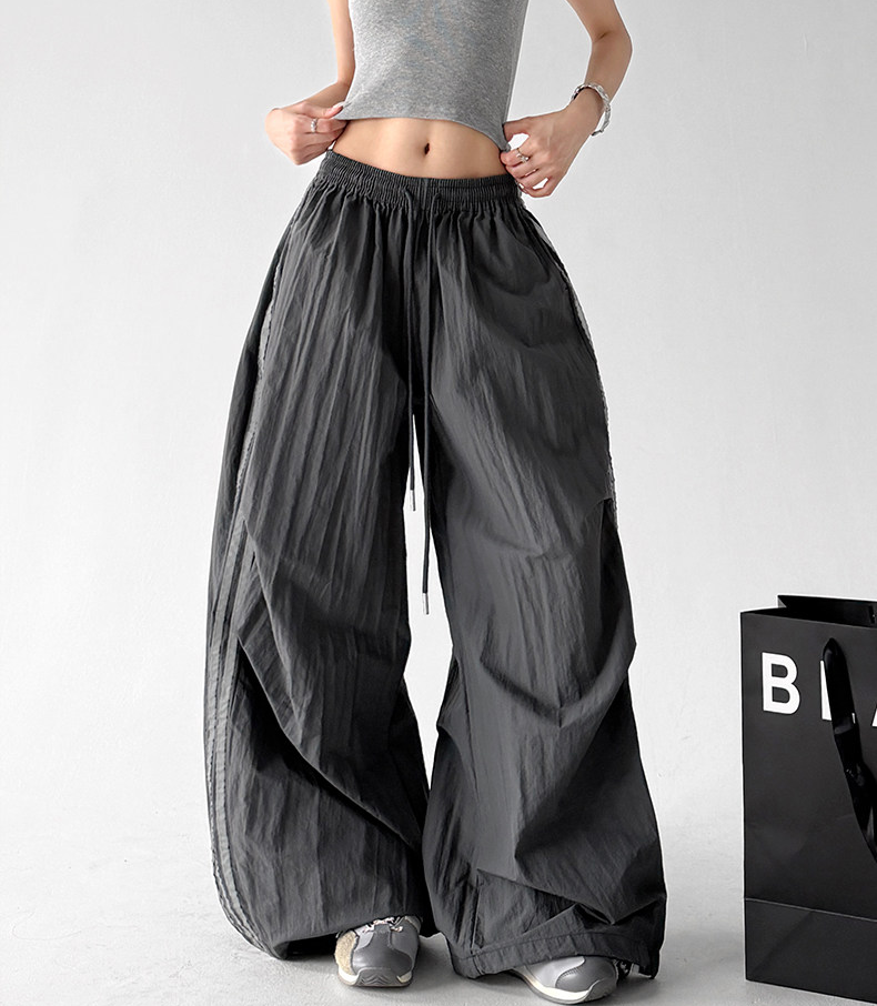 Side Stripe Parachute Pants - CT216