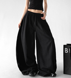 Linen-Blend Wide Leg Pants - CT66119