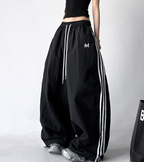 Side-Stripe Wide-Leg Parachute Pants – CT6617