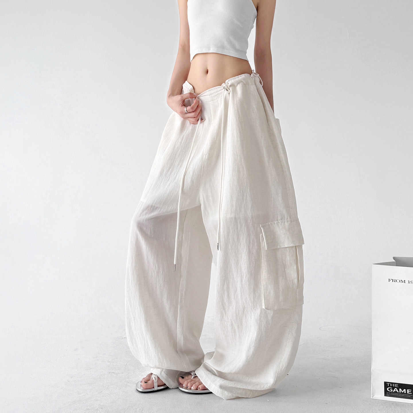 Slouchy Side Pocket Cargo Pants - CT8112