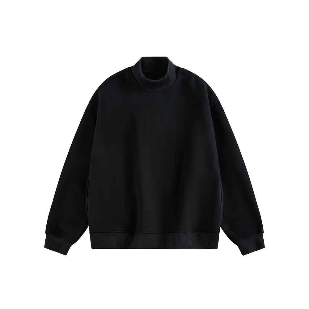 Retro Mock Neck Oversized Sweatshirt