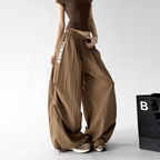 Quick-Dry Wide Leg Parachute Pants - CT66137