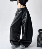 Vintage Faux Leather PU Trousers