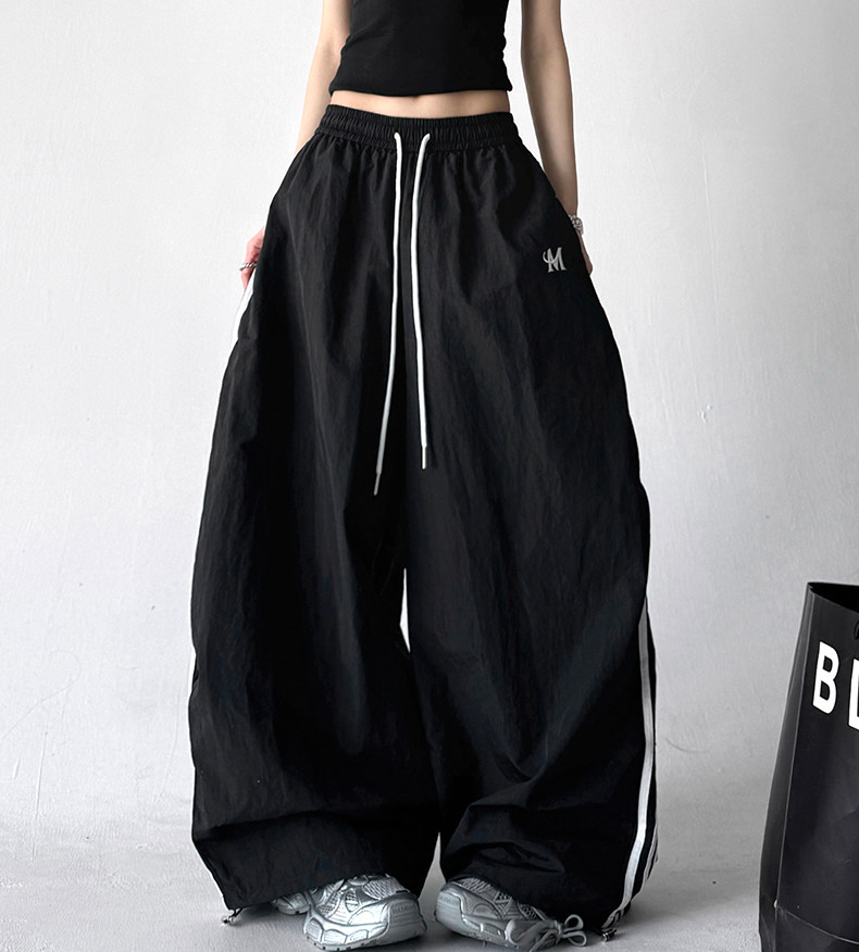 Side-Stripe Wide-Leg Parachute Pants – CT6617 Main image