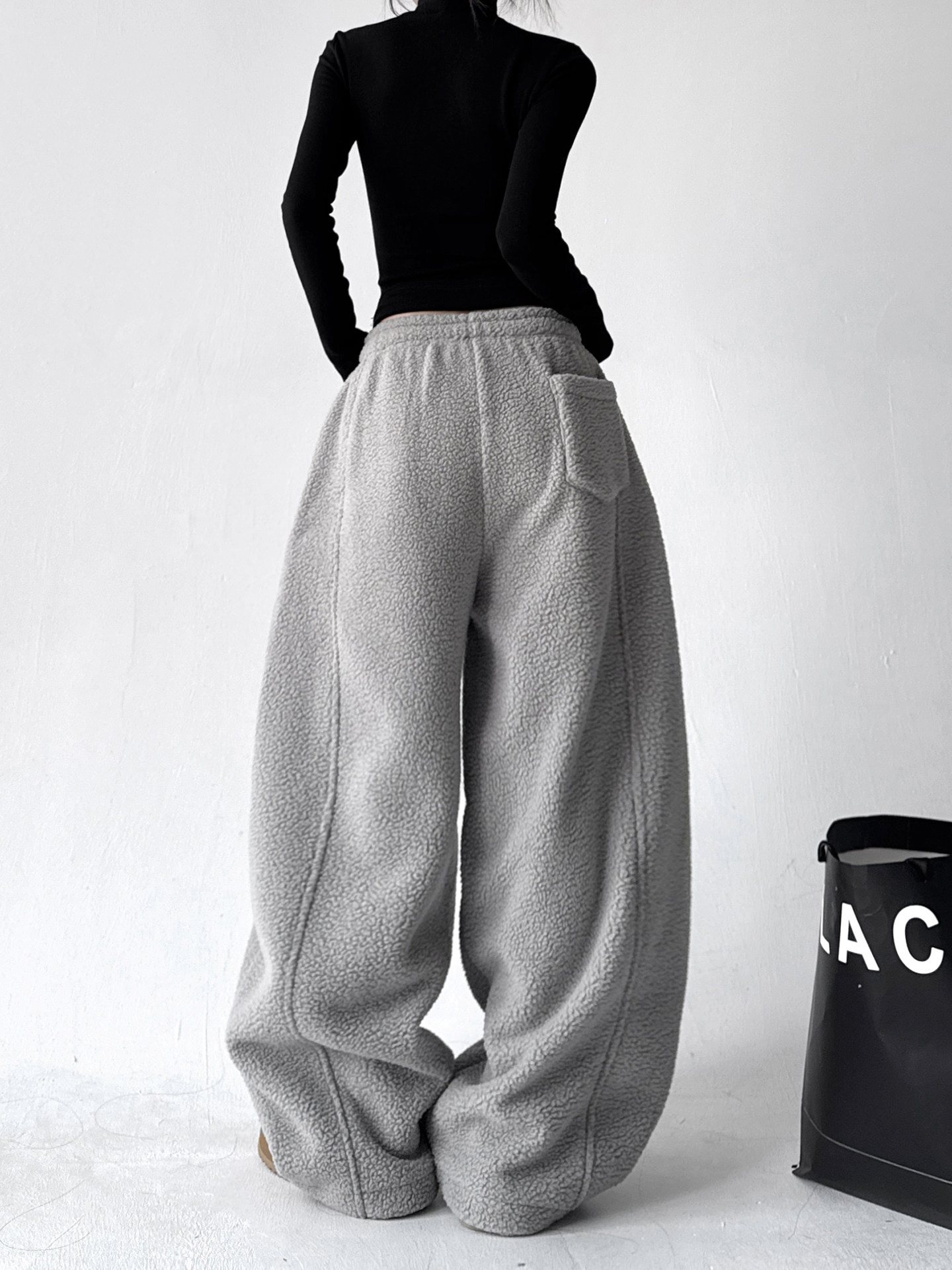 Sherpa Fleece Drawstring Sweatpants