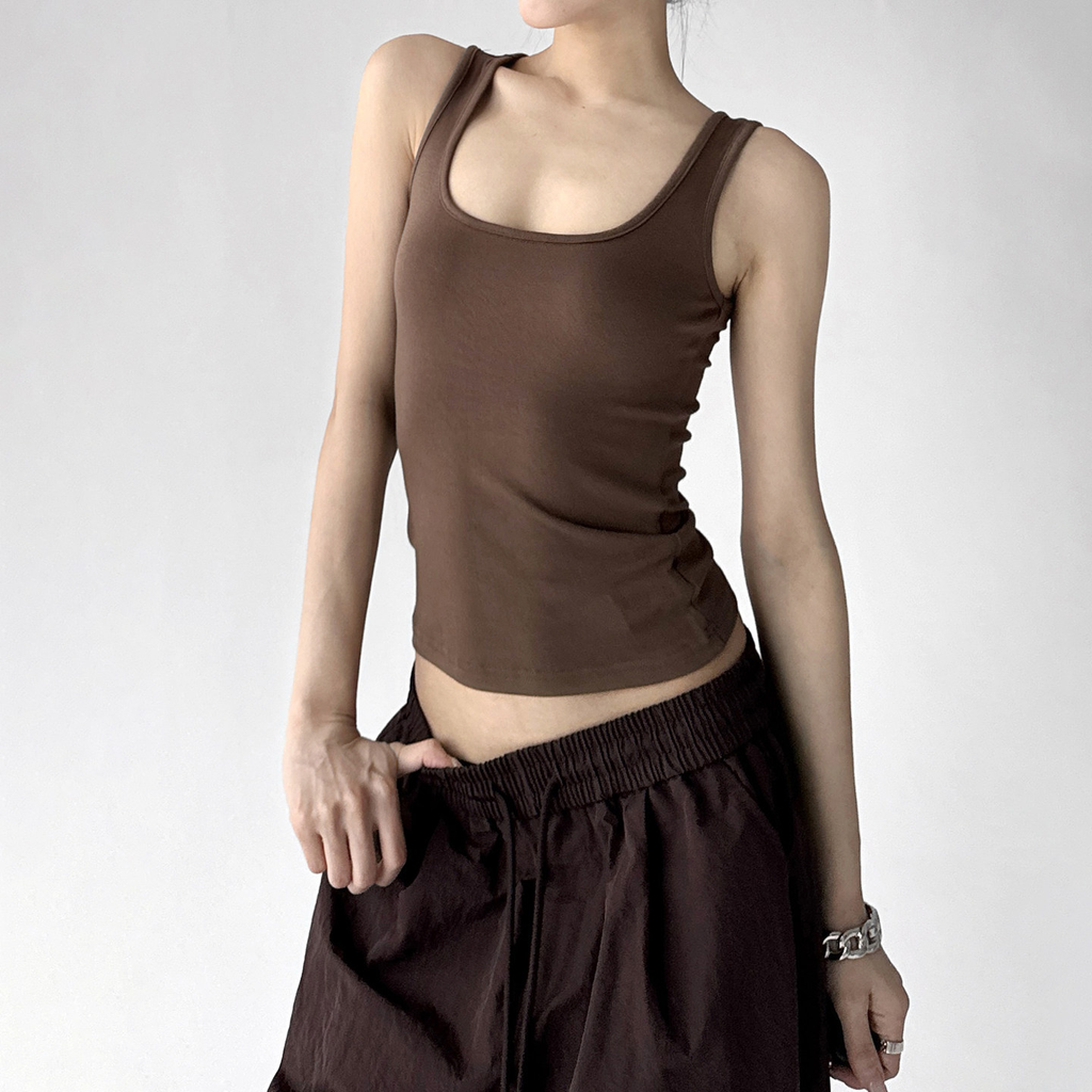 Square Neck Slim Fit Tank Top - CT6643