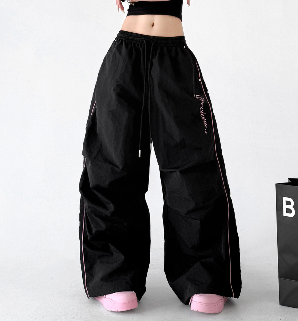 Piping Wide-Leg Track Pants - CT6214