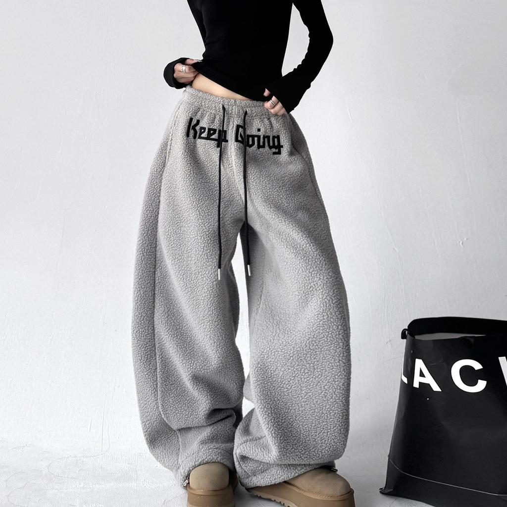Sherpa Fleece Drawstring Sweatpants