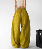 Contrast Seam Balloon Cargo Pants - CT858