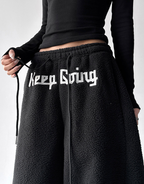 Sherpa Fleece Drawstring Sweatpants