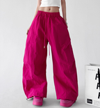 Dopamine Wide-Leg Parachute Pants - CT785