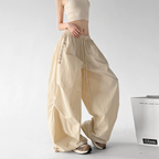 Quick-Dry Wide Leg Parachute Pants - CT66137