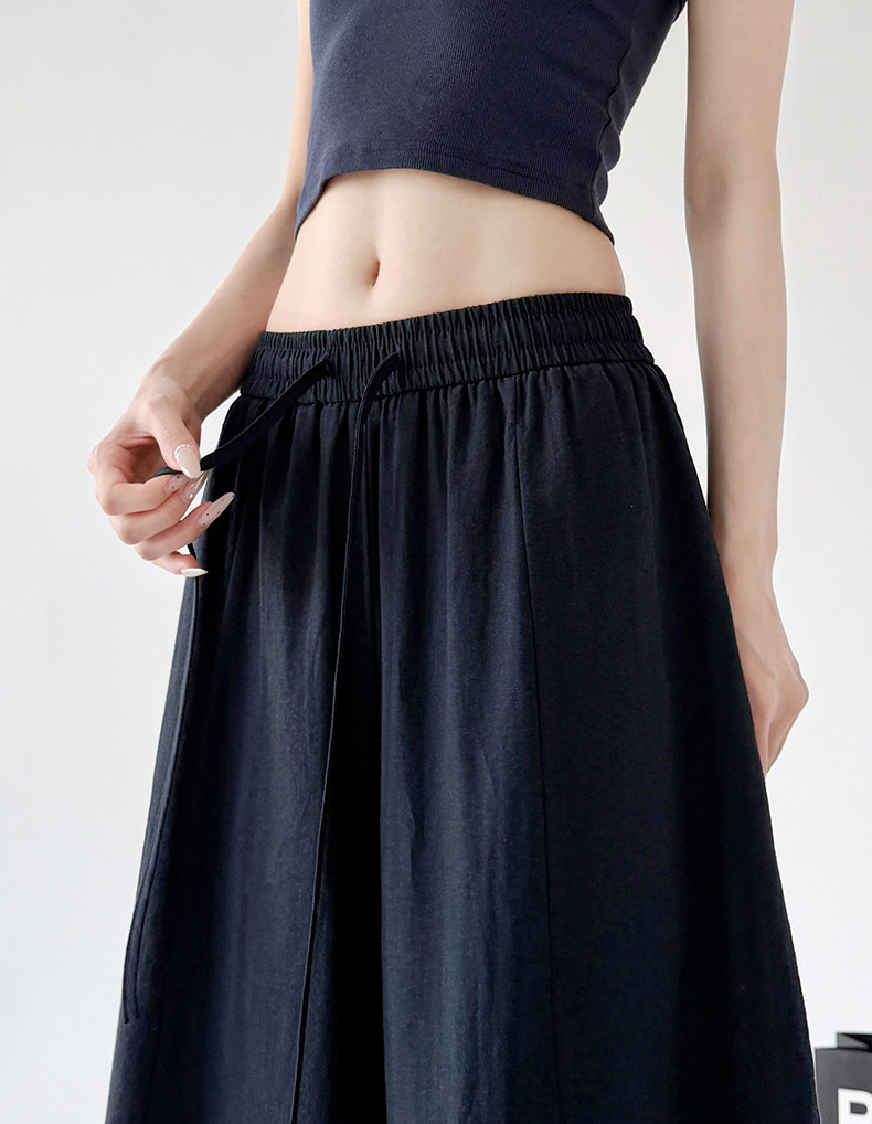 Linen Blend Extra Wide Leg Pants - CT66120