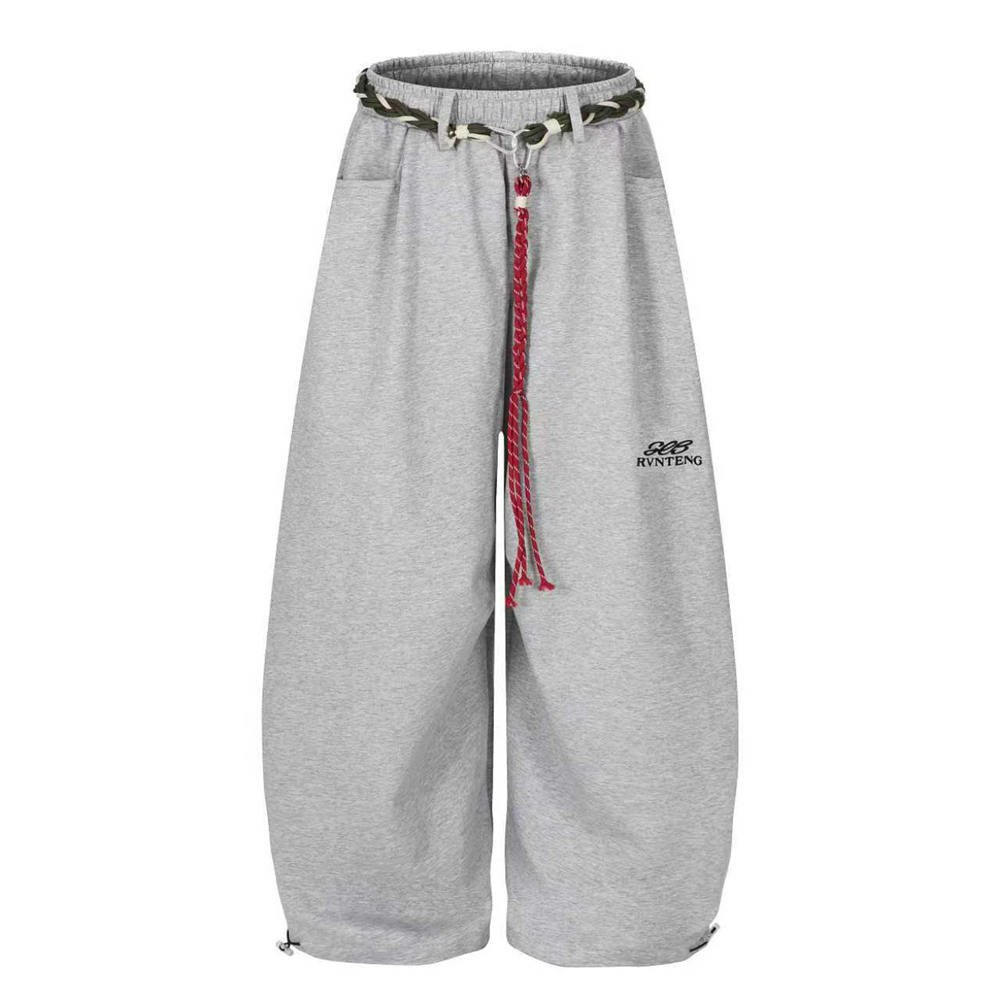 Rope‑Belt Baggy Scythe Sweatpants