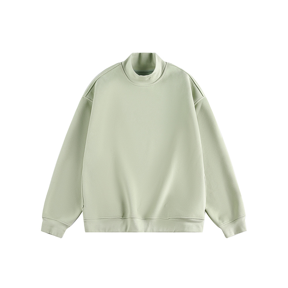 Retro Mock Neck Oversized Sweatshirt