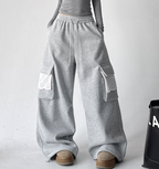 Fleece-Lined Lace Cargo Sweatpants