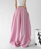 Linen-Blend Wide Leg Pants - CT66119