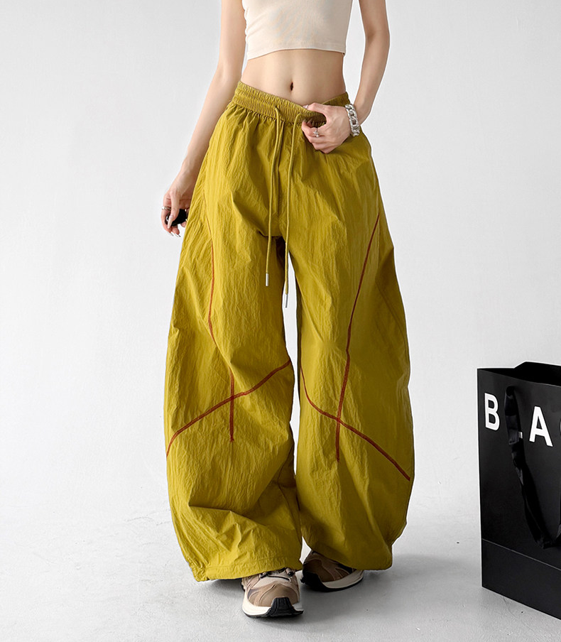 Contrast Seam Balloon Cargo Pants - CT858